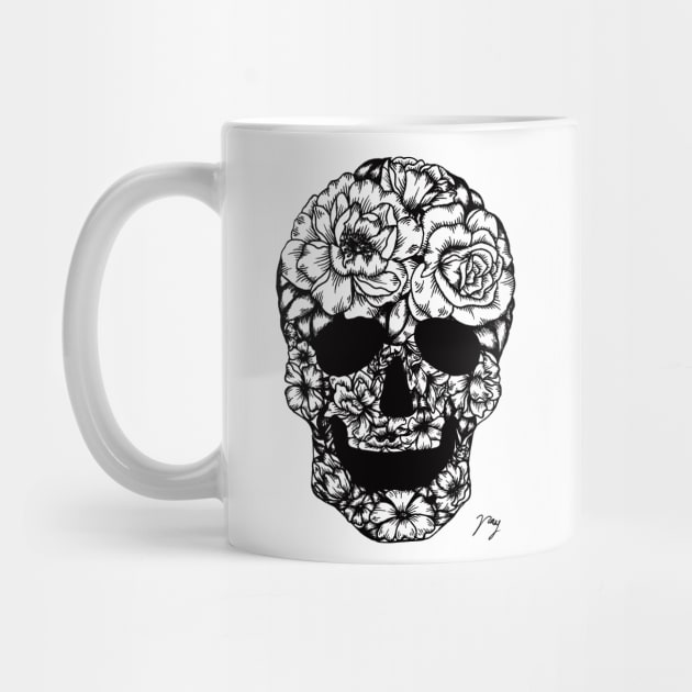 Floral Skull by Akbaly